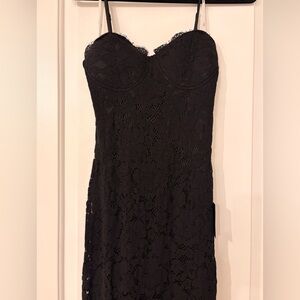 Lulu's Black Lace Dress